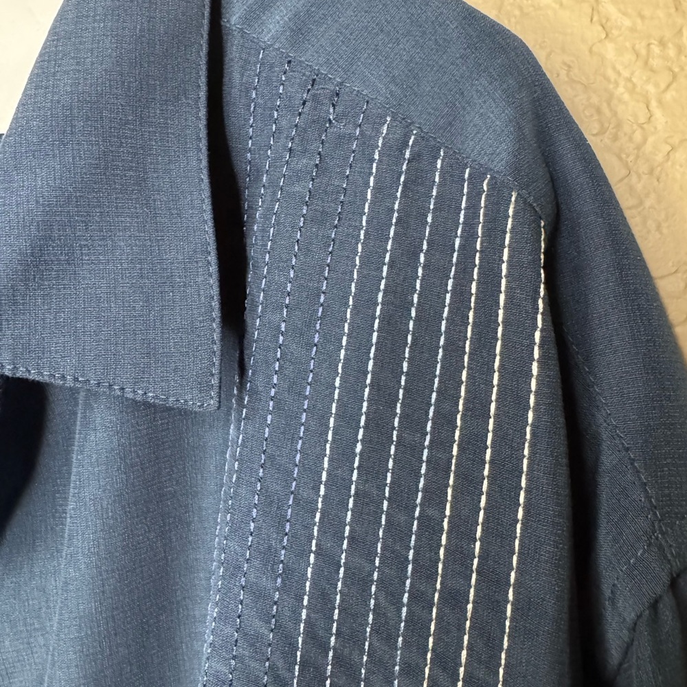 Cubavera Navy Short-Sleeved Button Up